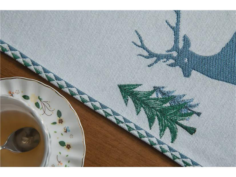 Modern Chenille Tassel Christmas Table Runner - Simple, Fresh, Polyester Tablecloth