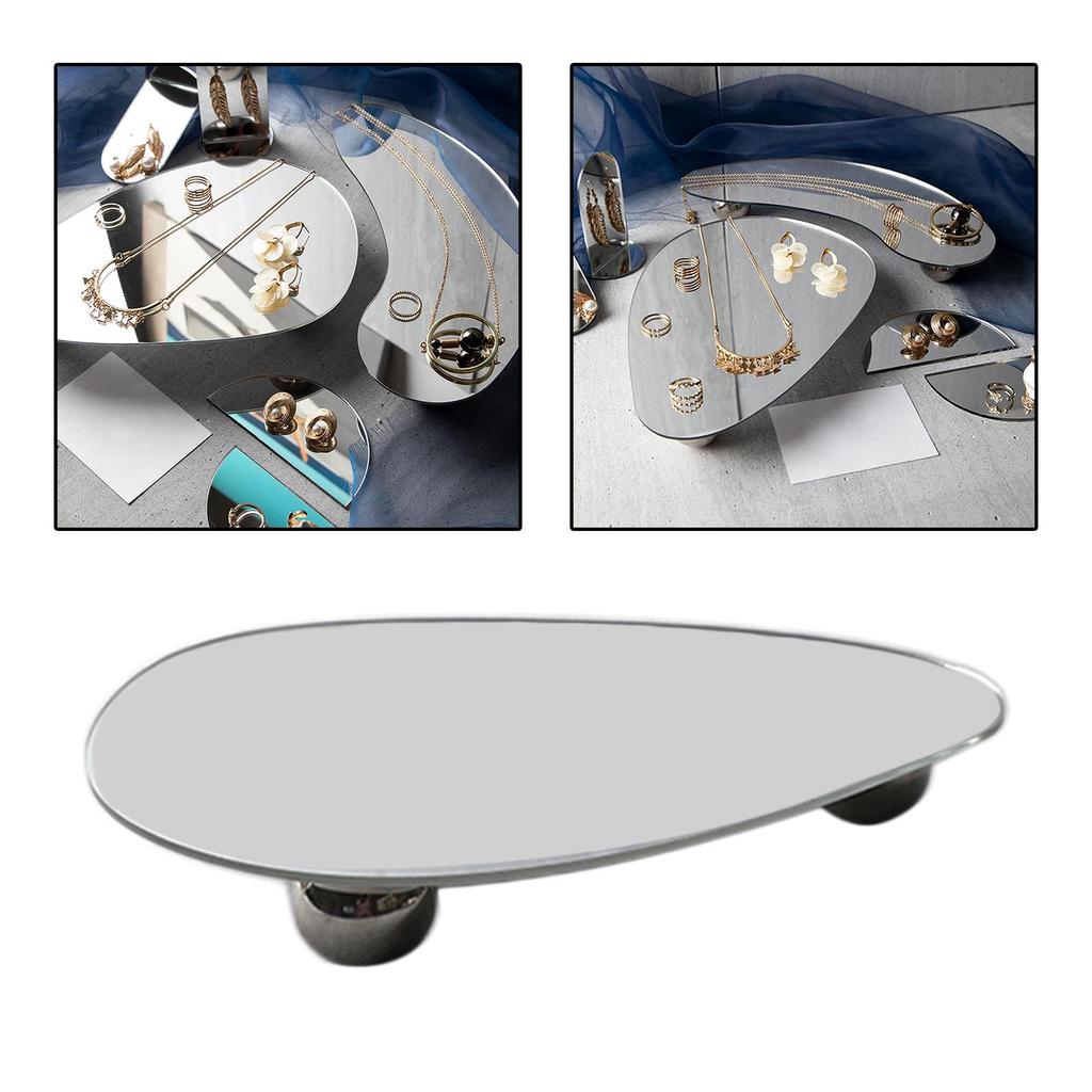 Acrylic Mirror Tray Jewellery Ornament Tray Holder Makeup Tray for Lipstick