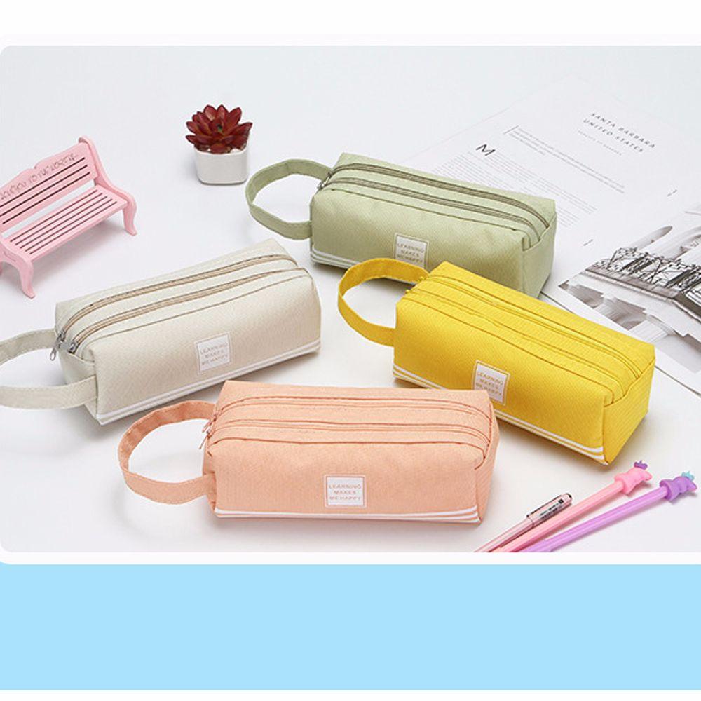 Student School Stationery Storage bag Candy color Big Pen Case Pencil Case Pen Bag Double layer