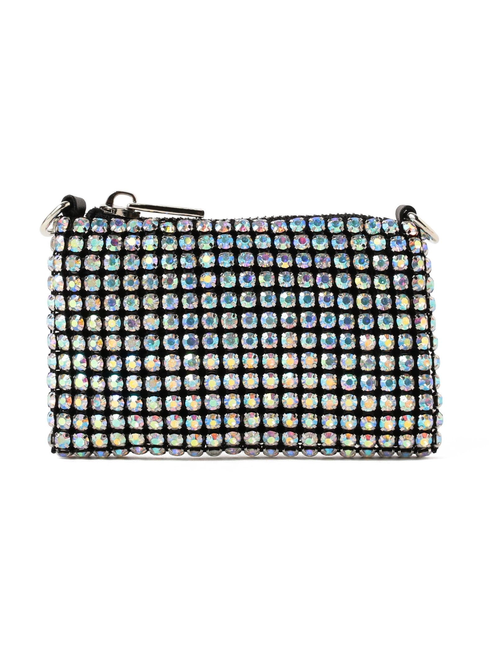 

Pouch blicenscell special order bling mini bag for women SILVER ONE SIZE [Ray Beams]