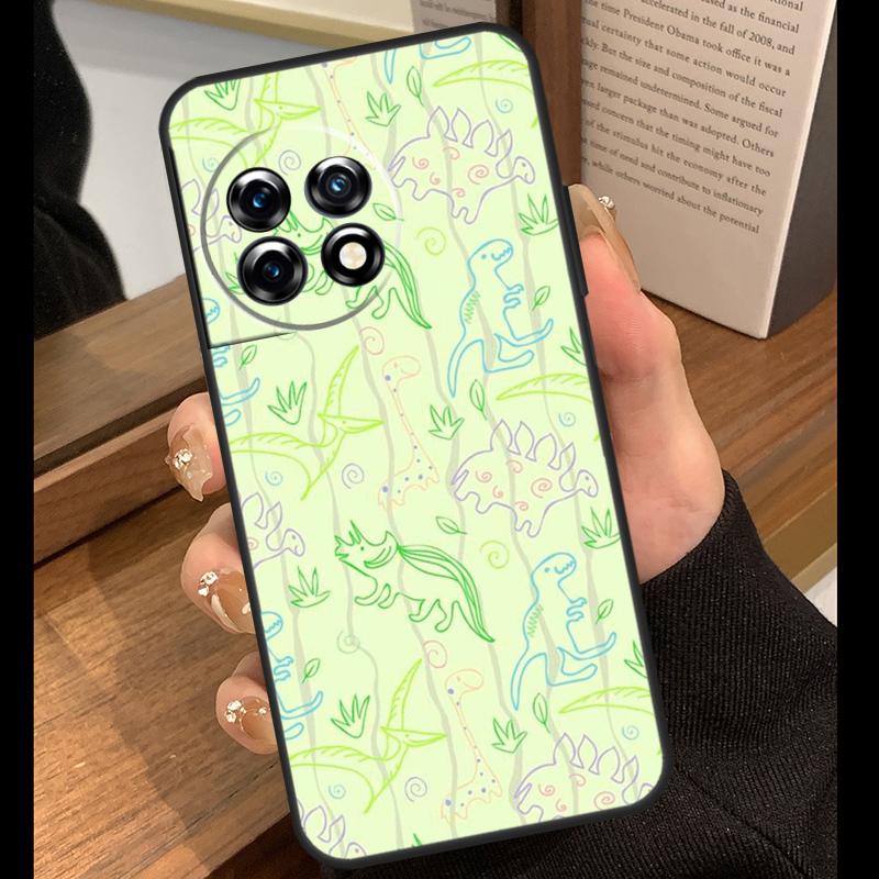 Skeleton Dinosaur Pattern Case For OnePlus 15 R 13T 13R 12R 10T 8T 13 12 11 9 10 Pro Nord 5 CE 4 2 3 Lite N20 N30 Cover