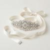 Elegant European & American Court-Style Pearl Rhinestone Hand-Sewn Bridal Waistband