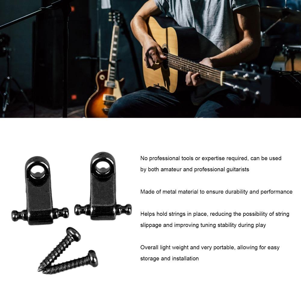 6PCS Metal Electric Guitar String Retainer String Trees For Electric Guitar  Guitar Part Upgrade чёрный