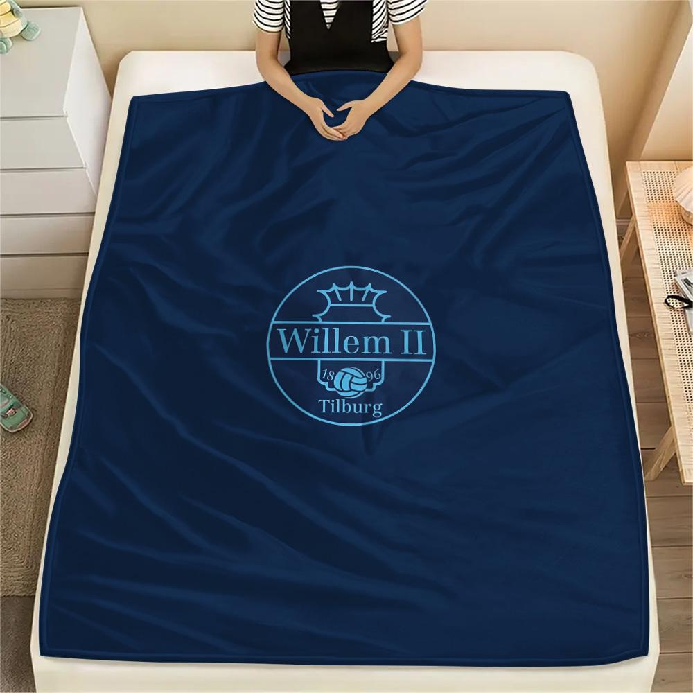 Football Club William II  Print Flannel Blanket, High quality Comfortable for All Seasons, Home Decor, Warmth and Comfort