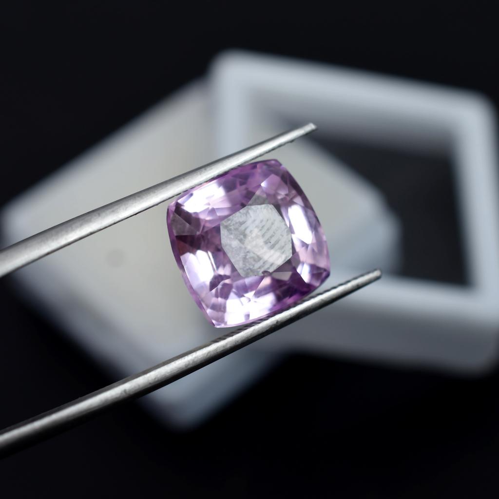 Natural Pink Sapphire 10.05ct Cushion Cut Certified Loose Gemstone
