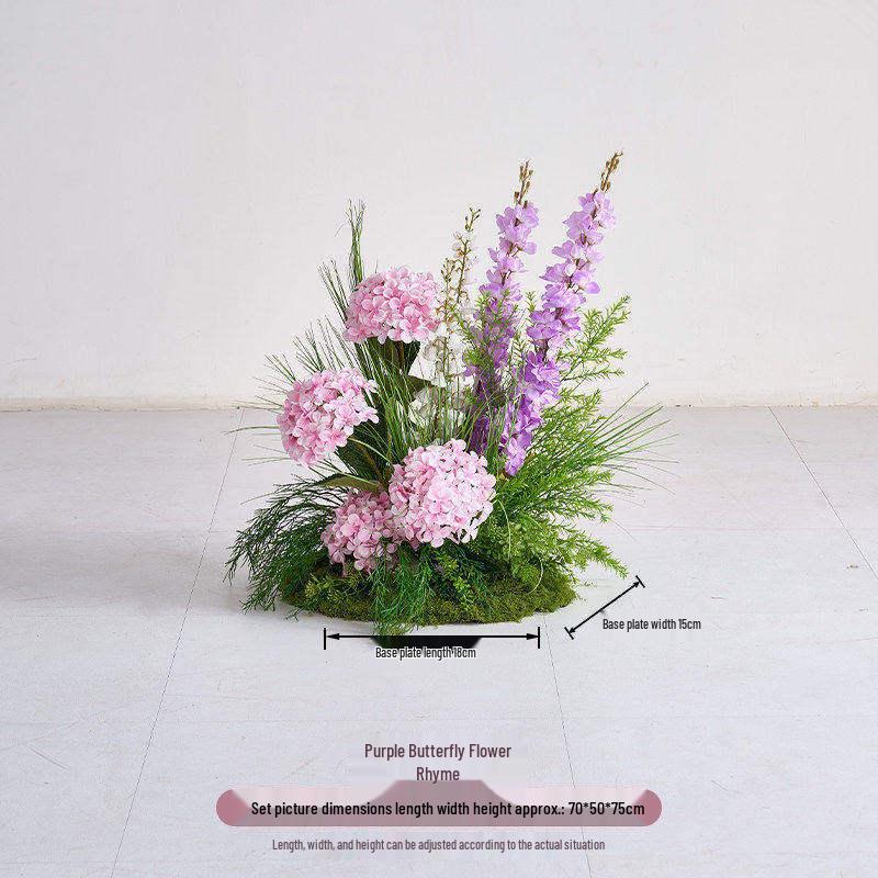 Monet Garden Purple Artificial Floral Decorations for Spring Landscaping Ornaments