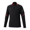 Soccer wear MORELIA training top, half-zip, long-sleeve shirt, P2MCC005, unisex, black, size L