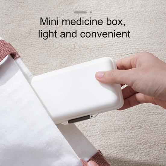 Pill Storage Box Food Grade Compact Size Multi-compartments Good Seal Effect Large Capacity Item Storage Reusable 7 Grids Tablet