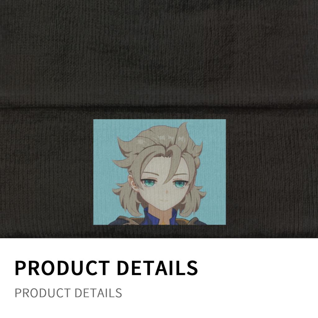 Smug Albedo Genshin Impact Strickmütze Beanies Wintermütze Warm Casual Videospiel Cap Unisex Frauen Geschenke