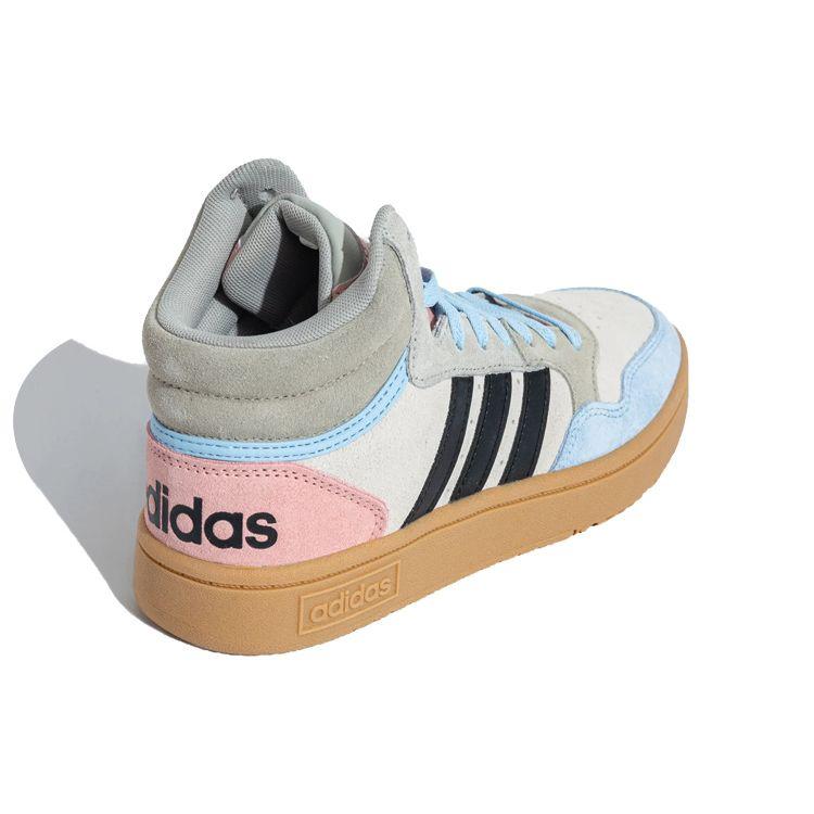 Adidas Hoops 3.0 Mid Klar Braun Himmelblau Damen Sneakers Core-Schwarz HP3105