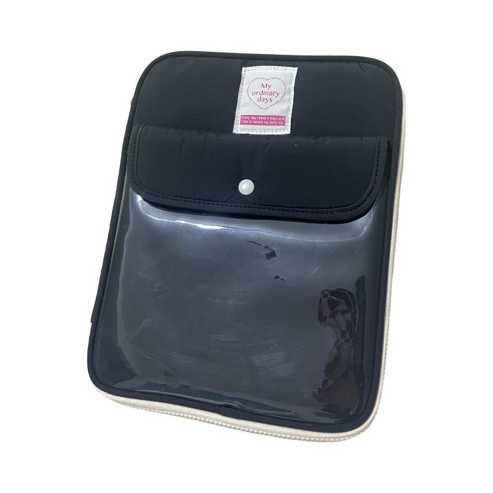 

Однотонная сумка-клатч с несколькими карманами, чехол для планшета, стильная сумка для хранения компьютера, деловая чёрный