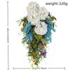 Hanging Floral Wreath Decor Harvest Festival Doorway Wall Display Modern Minimalist Silk Flower 60x35cm