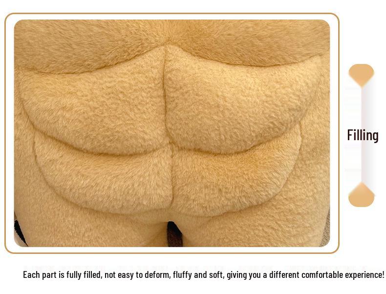 Cute Muscular Puppy Plush Toy - Creative & Funny Children's Doll