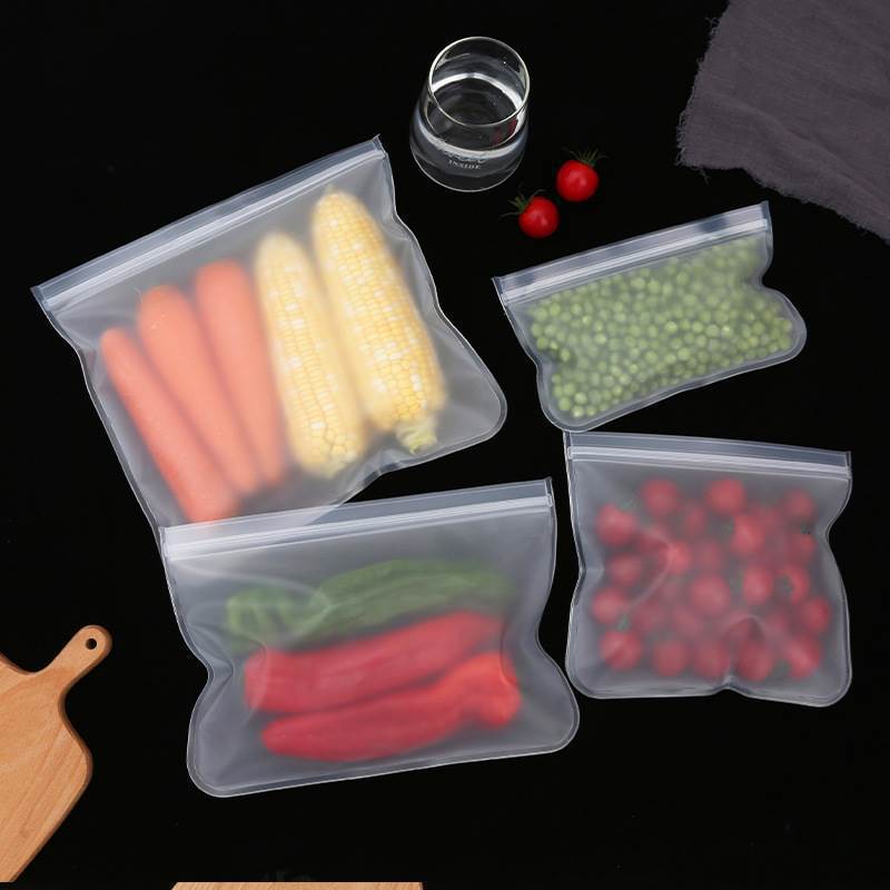Ziploc Bag Food Bag Self-sealing Household Plastic Bag Thickened Refrigerator Storage Bag Frosted Storage Freezer Subpacking Bag