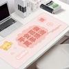Extra Large Doodle Text Mouse Pad with Lock Edge - Thick, Durable Keyboard Desk Mat