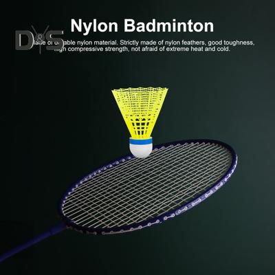 6 Pack Nylon Badminton Shuttlecocks Birdies Nylon Feather Shuttlecocks Badminton Balls for Indoor Outdoor Sports Training