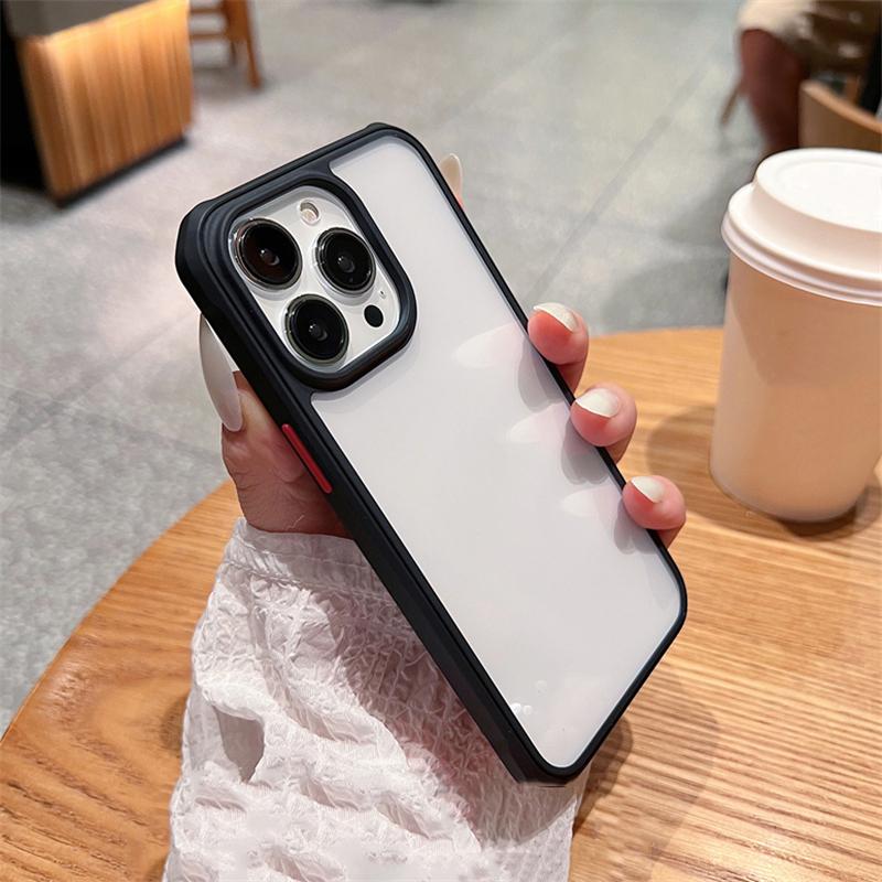 Husă transparentă rezistentă la șoc de culoare violet pentru Iphone 14 12 11 13 Pro Max Xs Xr X 14 Pro Max, husă din silicon, bară de protecție din acril