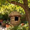 Weather-resistant Birdhouse Grass Woven Bird House, Outdoor Rustic Birdhouse, Hanging Hummingbird Hut, Natural Seagrass Garden Roosting Pocket