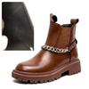 Fashion AIYUQI Boots Women Winter Genuine Leather Large Size 41 42 Fur Women Ankle Boots Fashion British Style Women Chelsea  boots
