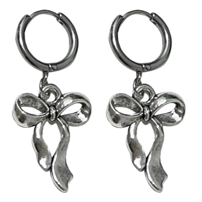 

Fashion Bowknot/Thread Star Charm Earrings Temperament Dangle Earrings Sweet Cool Pendant Earring Party Jewelry