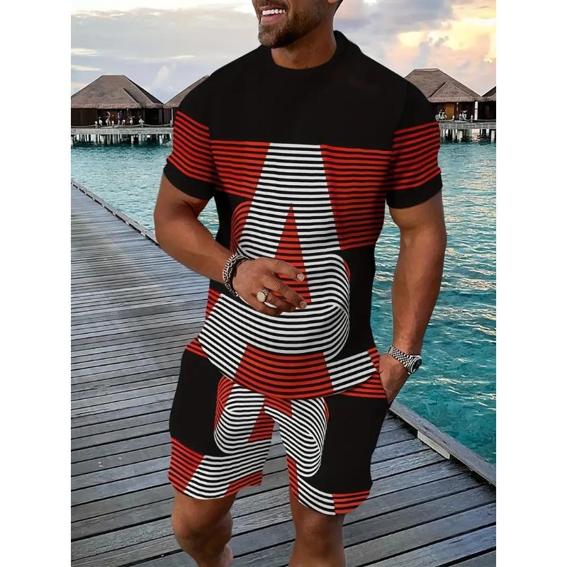 Popular Men's T-shirts Shorts Set 3D Crown King Print Casual Hawaiian Tee Suit Summer Men Women Tracksuit 2 Piece Jogger Outfits