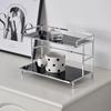 Metal Desktop Layered Storage Rack, Double-Layer Desk Storage Rack, Water Cup and Coffee Cup Storage Rack