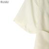 ZANZEA Women Elegant V-Neck Casual Short Sleeve Dress
