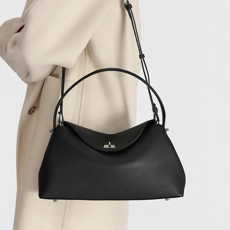 Women's genuine leather handbag fashionable retro designer luxury bag high-quality cowhide large capacity casual shopping bag