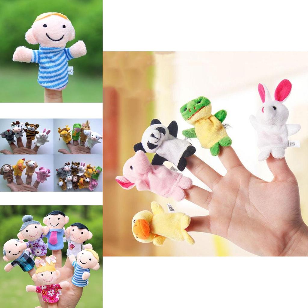 Niedliches Fingerpuppen-Set für Kinder, pädagogische Familienunterhaltung, 6/10/12 Stück