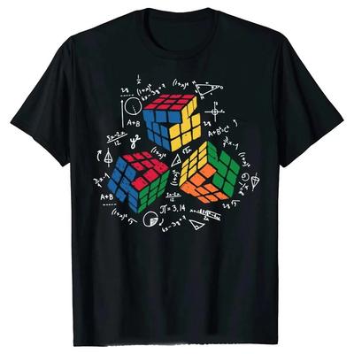 Kleidung Mathe Spieler Würfel T-Shirt Sommer Mode Damen T-Shirt Oberteile T-Shirt - Herren Sommer Baumwolle Grafik T-Shirt