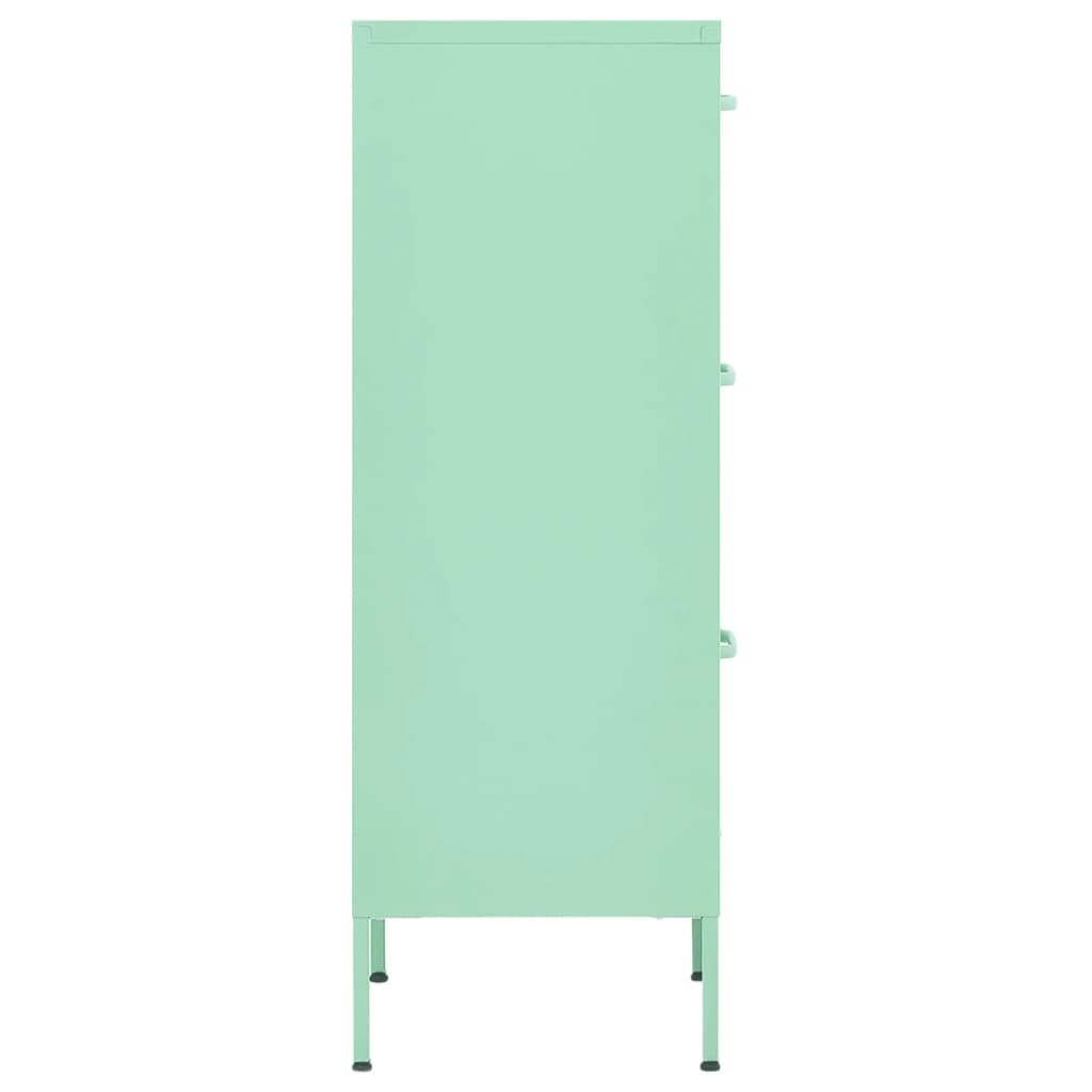 Storage Cabinet Mint Green 42.5 x 35 x 101.5 cm Steel