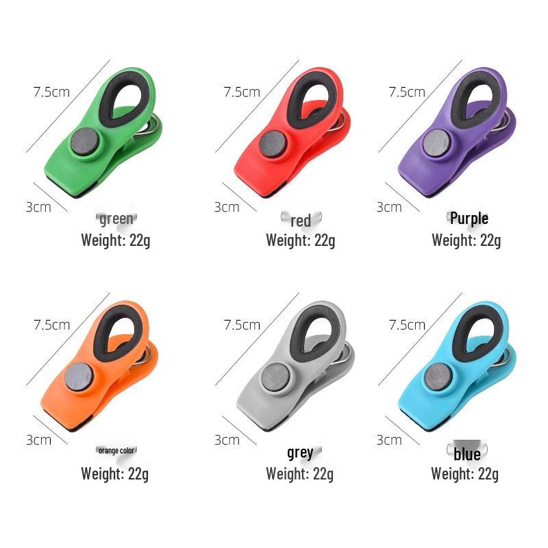Magnetic Snack Bag Sealing Clips for Kitchen - Moistureproof Refrigerator Stickers & Food Storage Clips