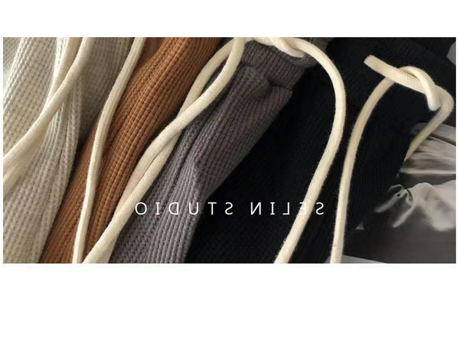 Korean-Style Summer Waffle Knit Women's Loose Wide-Leg Sports Shorts