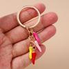 Portachiavi Creativo a Forma di Peperoncino Anello Portachiavi in Lega Accessorio Decorativo Portafoglio Auto Ciondolo da Appendere per Borse Regali