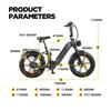 BURCHDA NEW AZ20 1000W 45km/h 20-inch electric bike, 48V 20Ah lithium battery, Ebike 4.0 Fatbike for adults