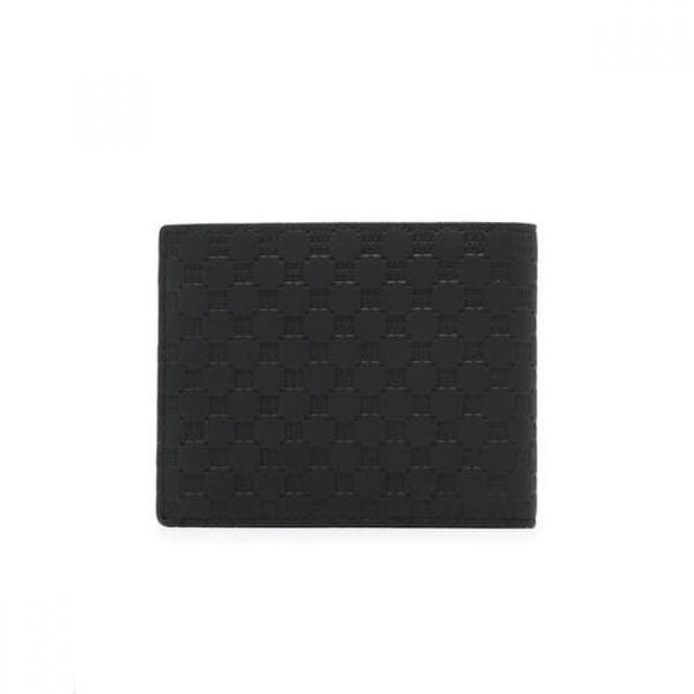 Daks Black Dd Plate Logo Matte Leather Wallet Dbwa9f363