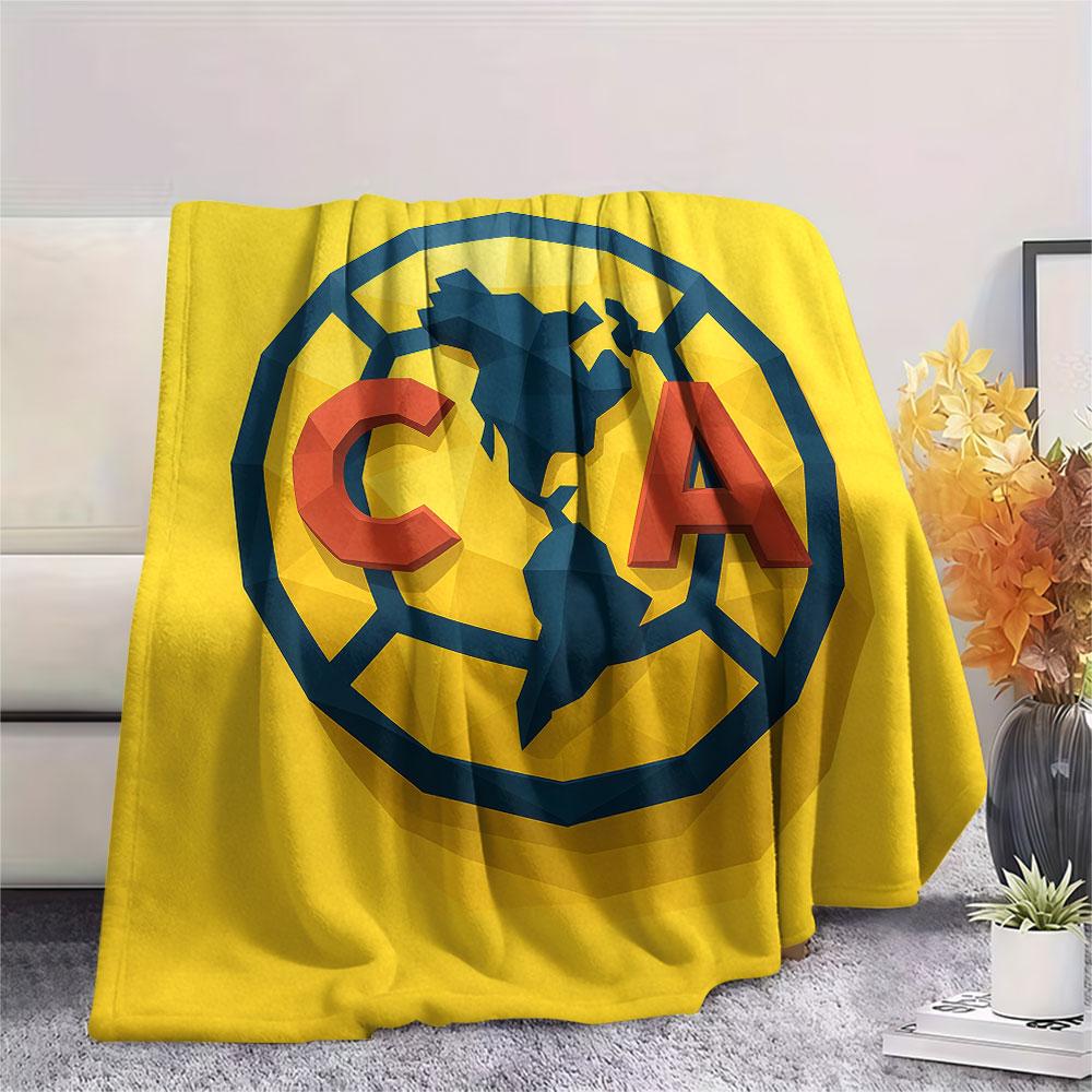 1PC Club America Patterned Flannel Blanket Suitable For All Seasons for Home Decor Warmth and Comfort Gifts Holiday Present