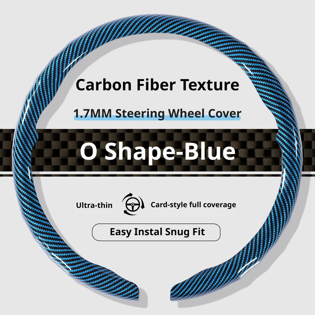 For MAZDA Steering Wheel Cover Sport Carbon Fiber Texture 37-38CM Fits 3 5 6 SKYACTIV CX30 CX5 CX8 CX9 MX5 RX8 RX7 BT50 Axela
