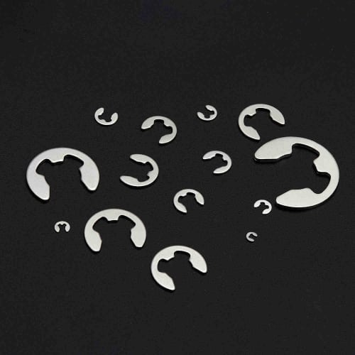 Litorange 390-Piece Set of E-Clip 304 Stainless Steel Retaining Circlip Kit, E-Type Snap Rings for Fixing Components