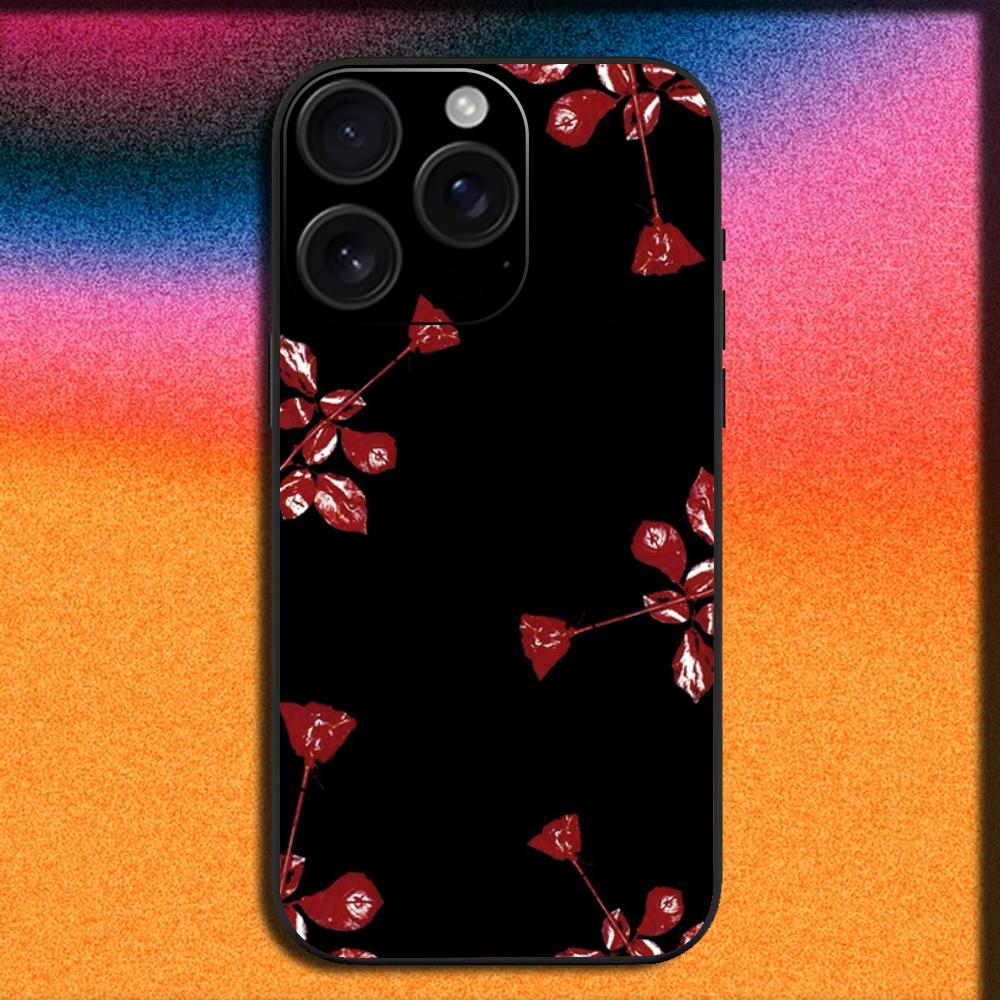Band D-Depeche Mode Handyhülle Für iPhone 16,15,14,13,12,11,Pro,XS,Max,XR,Plus,SE,Mini Weiche Schwarze Hülle