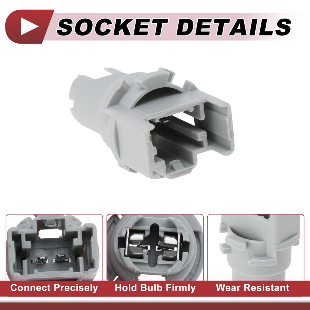 ACROPIX Kompatibel für Honda Accord Odyssey Civic 1998-2019 1 Stück Rückfahrlichtfassung Nummer: 33513S84A01 Lampenbirnenstecker 2-polig