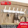 No Drill Holes One Row Hangers Kitchen Towels Clothes Hats Toilet Towel Rack Storage Wall Mounted Door Back Rod Hook