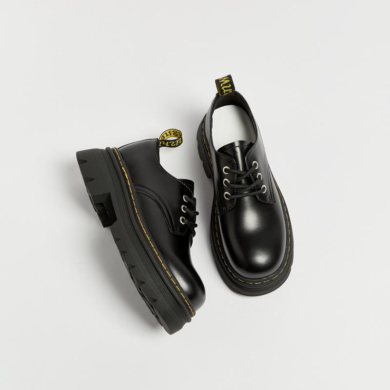 

Женские японские униформы JK с низким верхом на толстой подошве, стиль 1461, кожаные туфли со шнуровкой 38