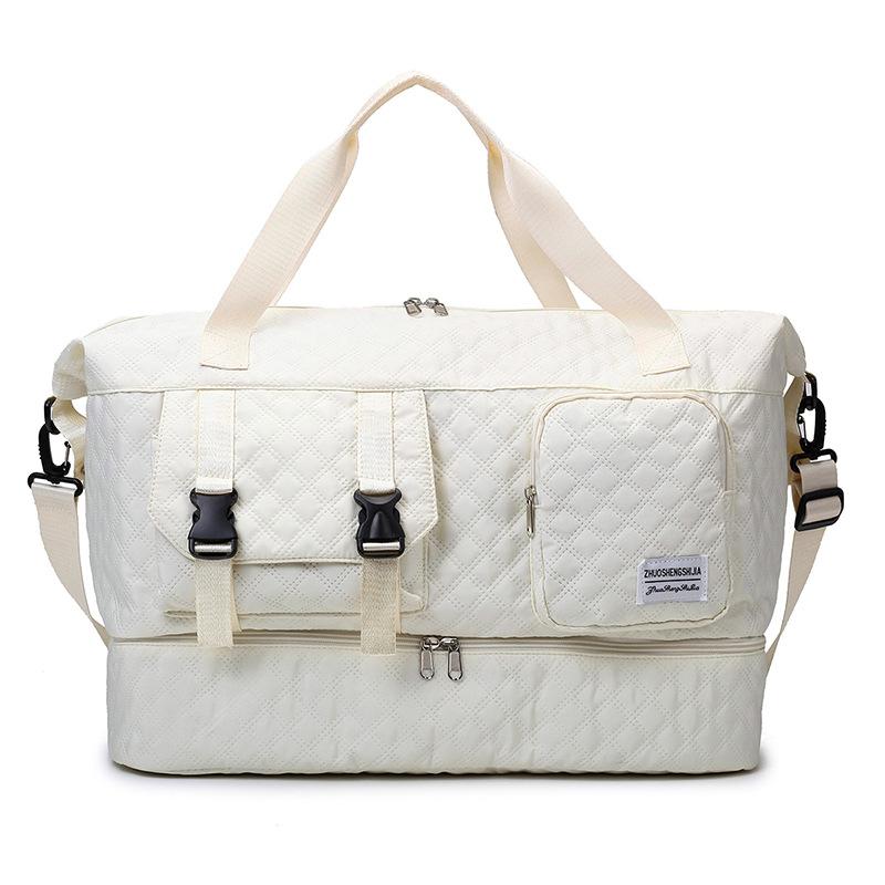 Sports hand-held large-capacity luggage bag with shoes compartment travel bag dry and wet separation shoulder fitness bag