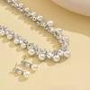 Multi-layer Pearl Jewelry Set Sparkling Pearl Dangle Earrings Fashion Pearl Necklace  Daily