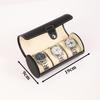 3 Grids Cylinder Watch Storage Box Removable Pillows Watch Organizer Watch Display Case  Travel