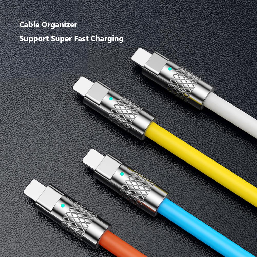 120W 6A Schnellladekabel Typ-C Flüssigsilikon-Kabel Quick Charge USB-Kabel Kompatibel für iPhone