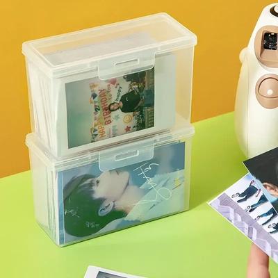 1/3 Stück Polaroid Foto Spielkarte Transparente Kunststoff Aufbewahrungsbox Bankausweis Promi Idol Stand Kleine Zubehör Aufbewahrungsbox