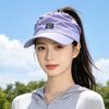Women's Packable Open-Top Sun Hat Cap, Breathable Nylon Ponytail Style with Front Bill for Hiking and Holiday Travel