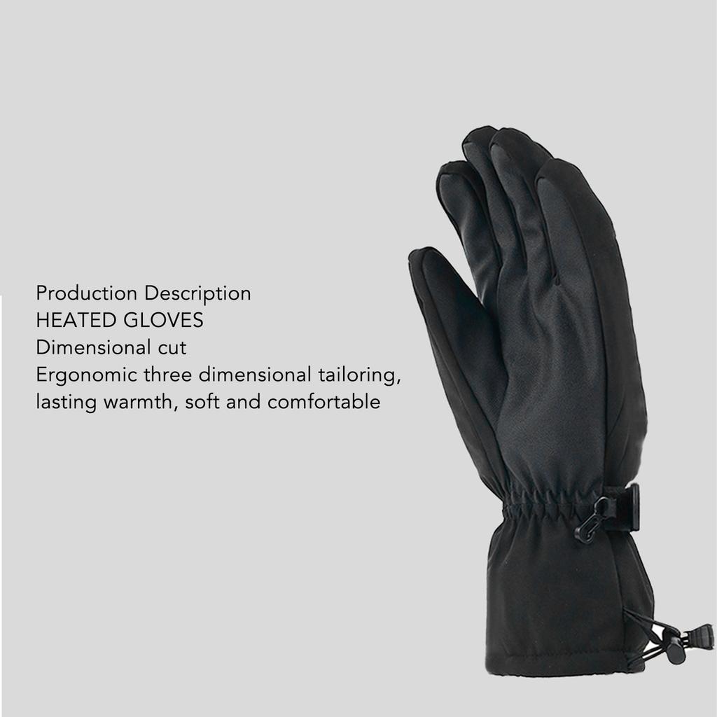 Heated Gloves Skiing Snowboarding Electric Battery Heated Gloves with 3 Heating Levels Skiing for Men Women